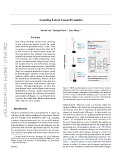 Learning Latent Causal Dynamics