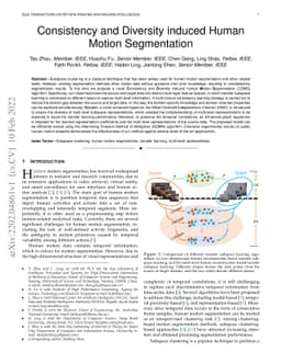 Consistency and Diversity induced Human Motion Segmentation