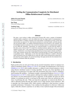Settling the Communication Complexity for Distributed Offline
  Reinforcement Learning