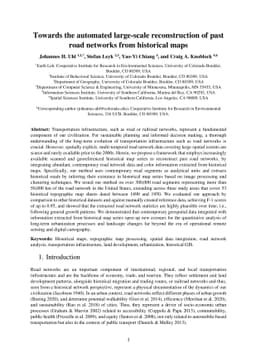 Towards the automated large-scale reconstruction of past road networks
  from historical maps