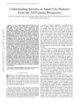 Understanding Security in Smart City Domains From the ANT-centric
  Perspective