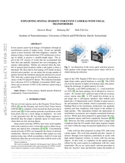 Exploiting Spatial Sparsity for Event Cameras with Visual Transformers