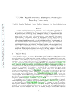 PCENet: High Dimensional Surrogate Modeling for Learning Uncertainty