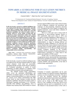 Towards a Guideline for Evaluation Metrics in Medical Image Segmentation