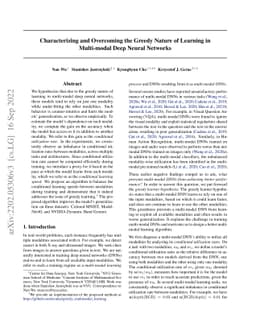 Characterizing and overcoming the greedy nature of learning in
  multi-modal deep neural networks