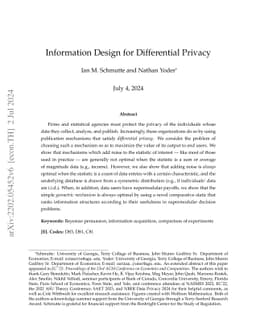 Information Design for Differential Privacy