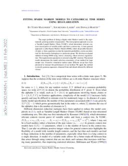 Fitting Sparse Markov Models to Categorical Time Series Using Convex Clustering