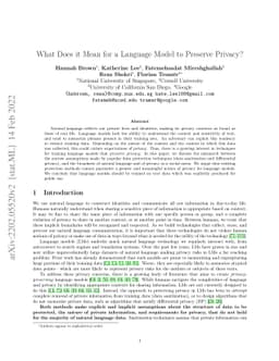 What Does it Mean for a Language Model to Preserve Privacy?