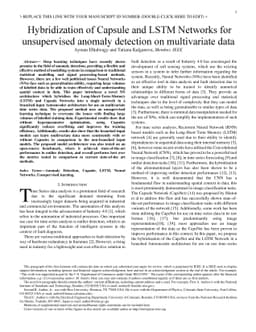 Hybridization of Capsule and LSTM Networks for unsupervised anomaly
  detection on multivariate data