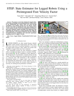 STEP: State Estimator for Legged Robots Using a Preintegrated foot
  Velocity Factor