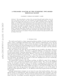 A PDE-Based Analysis of the Symmetric Two-Armed Bernoulli Bandit