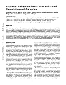Automated Architecture Search for Brain-inspired Hyperdimensional
  Computing