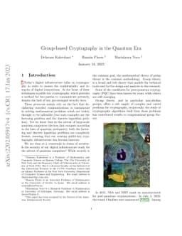 Group-based Cryptography in the Quantum Era