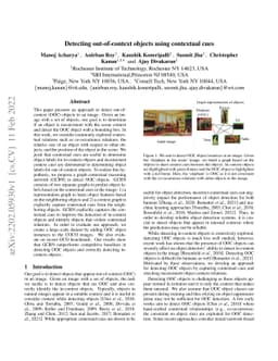Detecting out-of-context objects using contextual cues