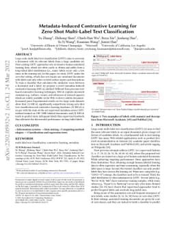 Metadata-Induced Contrastive Learning for Zero-Shot Multi-Label Text
  Classification
