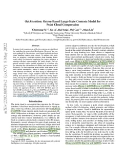 OctAttention: Octree-Based Large-Scale Contexts Model for Point Cloud
  Compression