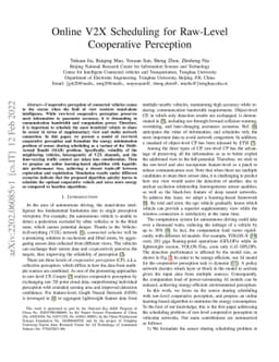 Online V2X Scheduling for Raw-Level Cooperative Perception
