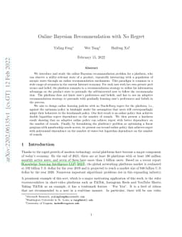 Online Bayesian Recommendation with No Regret