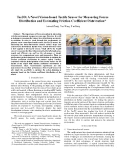 Tac3D: A Novel Vision-based Tactile Sensor for Measuring Forces
  Distribution and Estimating Friction Coefficient Distribution