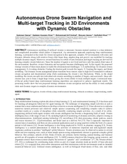 Autonomous Drone Swarm Navigation and Multi-target Tracking in 3D
  Environments with Dynamic Obstacles