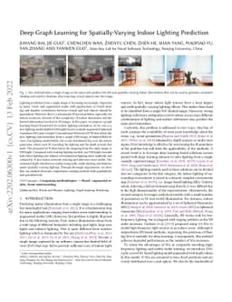 Deep Graph Learning for Spatially-Varying Indoor Lighting Prediction