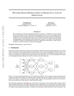 Reverse Back Propagation to Make Full Use of Derivative