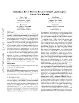 Individual-Level Inverse Reinforcement Learning for Mean Field Games