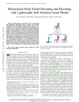 Hierarchical Point Cloud Encoding and Decoding with Lightweight
  Self-Attention based Model