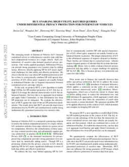 HUT: Enabling High-UTility, Batched Queries under Differential Privacy
  Protection for Internet-of-Vehicles