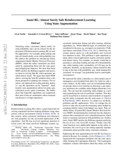 Saute RL: Almost Surely Safe Reinforcement Learning Using State
  Augmentation