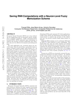 Saving RNN Computations with a Neuron-Level Fuzzy Memoization Scheme