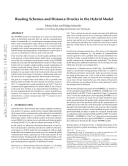 Routing Schemes and Distance Oracles in the Hybrid Model