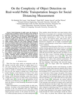 On the Complexity of Object Detection on Real-world Public
  Transportation Images for Social Distancing Measurement