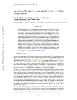Learning Weakly-Supervised Contrastive Representations