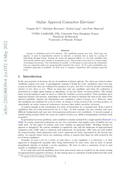 Online Approval Committee Elections