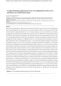 A Graph-Matching Approach for Cross-view Registration of Over-view 2 and
  Street-view based Point Clouds
