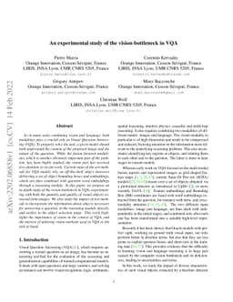 An experimental study of the vision-bottleneck in VQA