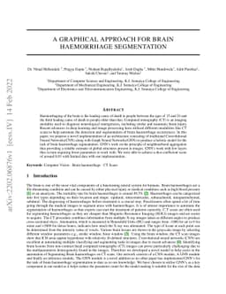 A Graphical Approach For Brain Haemorrhage Segmentation