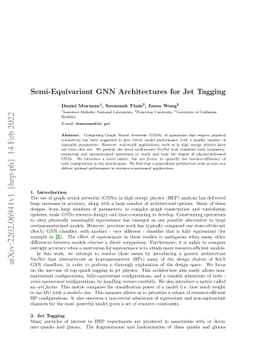 Semi-Equivariant GNN Architectures for Jet Tagging