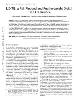 LiDiTE: a Full-Fledged and Featherweight Digital Twin Framework