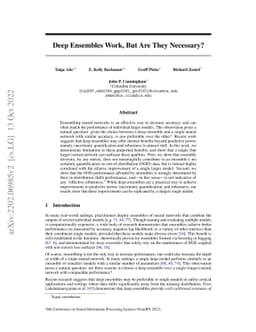 Deep Ensembles Work, But Are They Necessary?