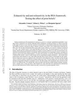 Exhaustivity and anti-exhaustivity in the RSA framework: Testing the
  effect of prior beliefs