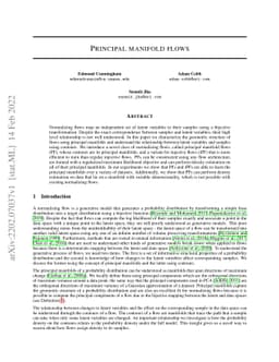 Principal Manifold Flows