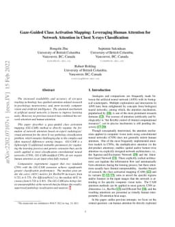 Gaze-Guided Class Activation Mapping: Leveraging Human Attention for
  Network Attention in Chest X-rays Classification