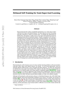 Debiased Self-Training for Semi-Supervised Learning