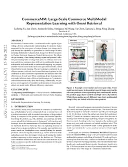 CommerceMM: Large-Scale Commerce MultiModal Representation Learning with
  Omni Retrieval