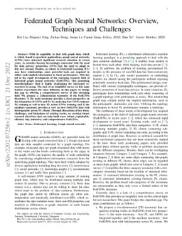 Federated Graph Neural Networks: Overview, Techniques and Challenges