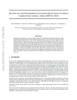 Review of the Fingerprint Liveness Detection (LivDet) competition
  series: from 2009 to 2021