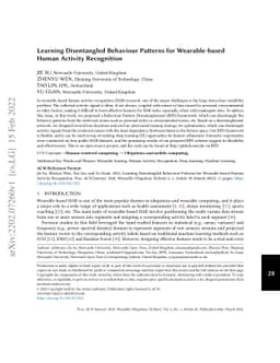 Learning Disentangled Behaviour Patterns for Wearable-based Human
  Activity Recognition