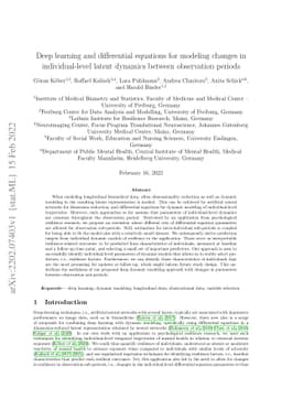 Deep learning and differential equations for modeling changes in
  individual-level latent dynamics between observation periods